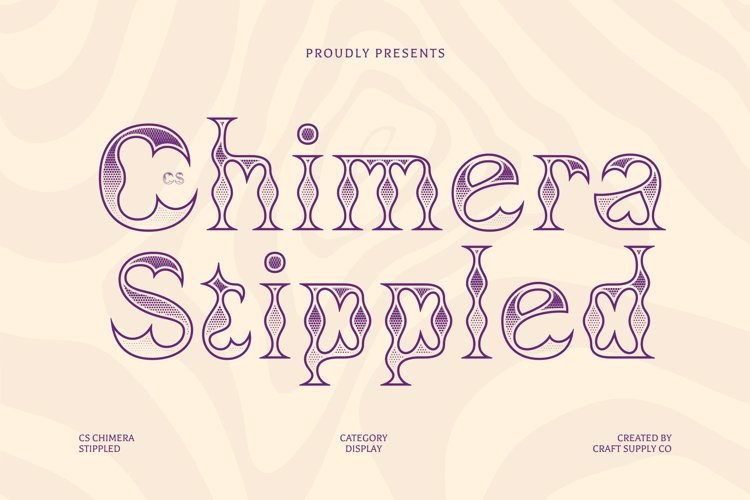 Preview of CS Chimera Stippled Font
