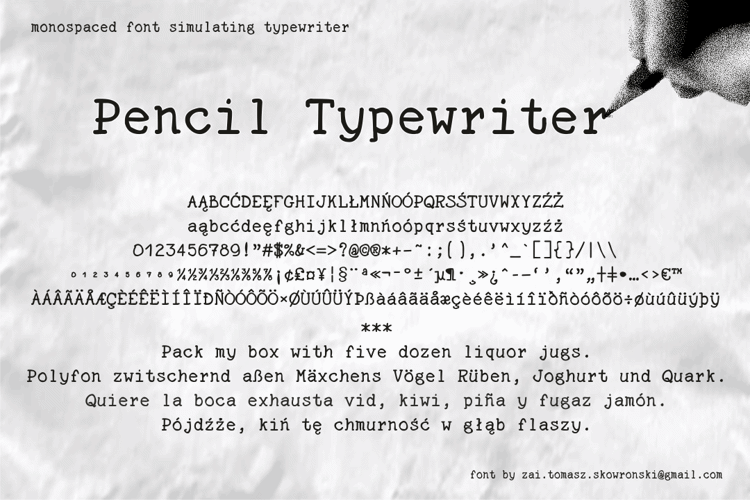 Pencil Typewriter Font