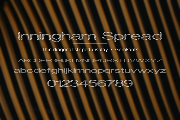 Preview of Inningham Spread Font