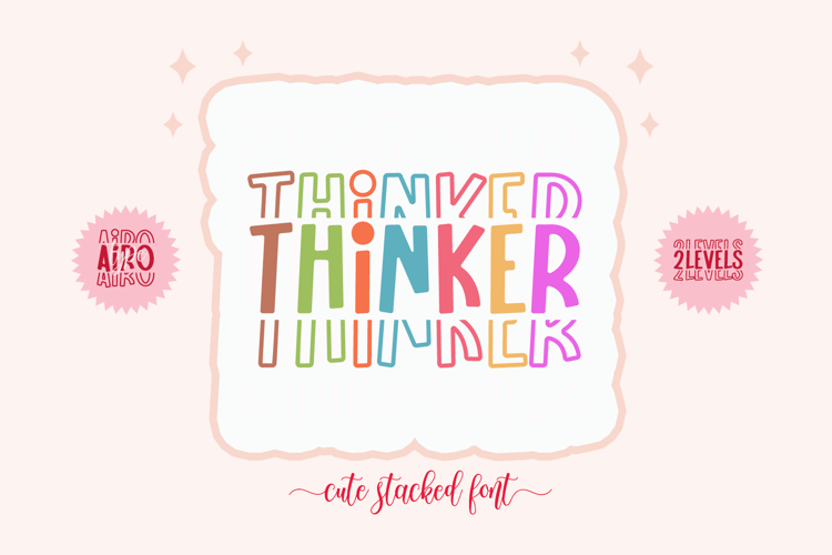 Preview of Thinker Stacked Font