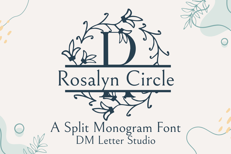 Preview of Rosalyn Circle Split Monogram Font
