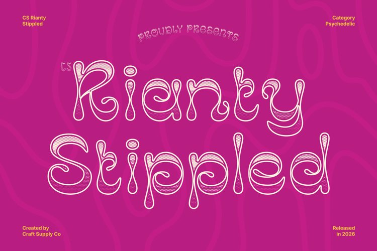 Preview of CS Rianty Stippled Font