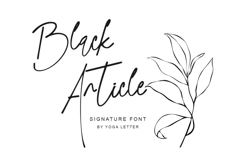 Black Article Font