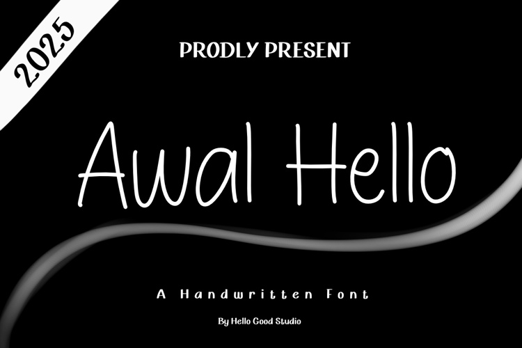 Preview of Awal Hello Font