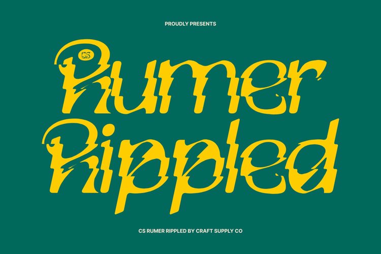 Preview of CS Rumer Rippled Font