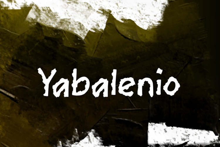 Preview of y  Yabalenio Font