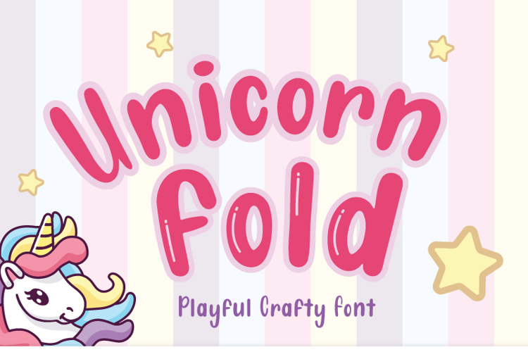 Unicorn Fold Display Font