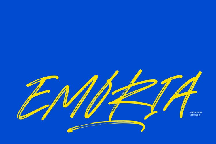 Preview of Emoria Brush Font