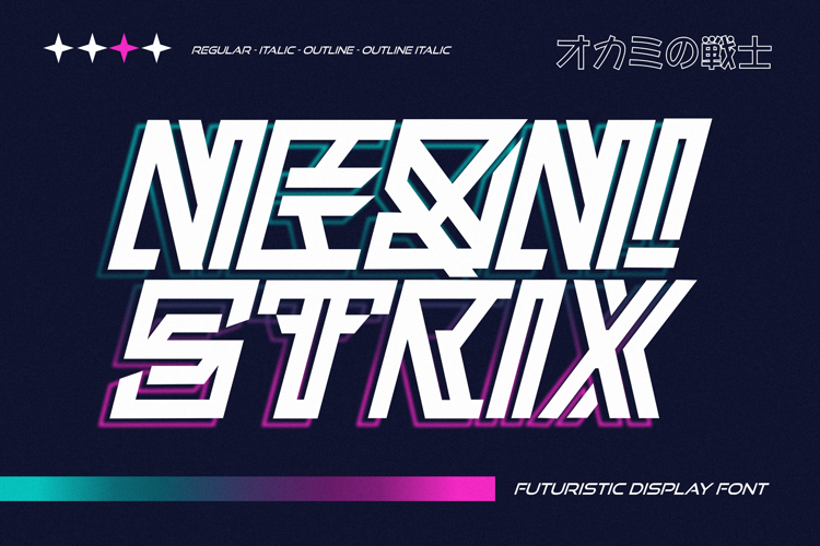 Preview of Neon Strix Font