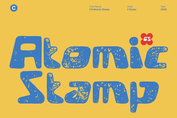 Preview of CS Atomic Stamp Font