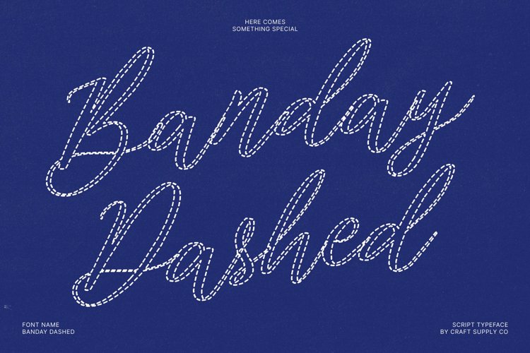 Preview of Banday Dashed Font