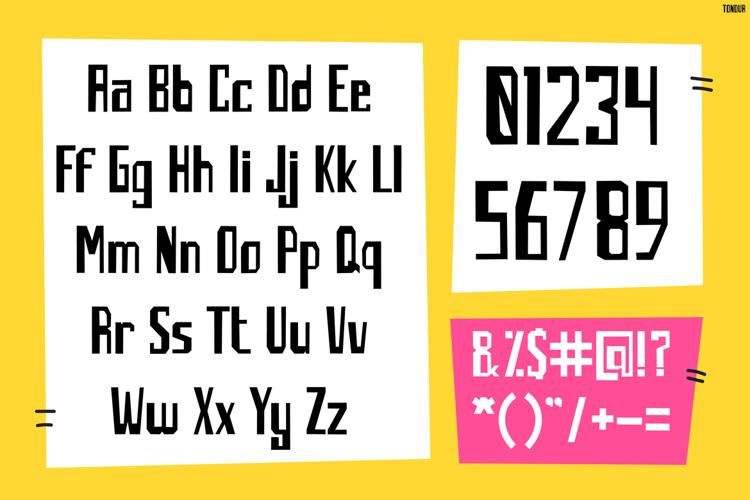 Preview of TONDUR Font