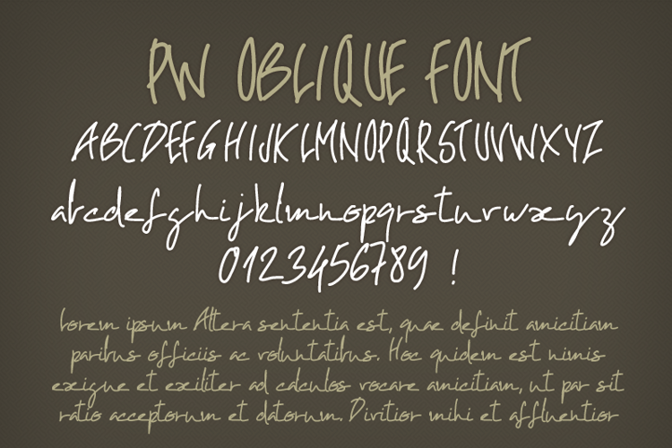 PWOblique Font
