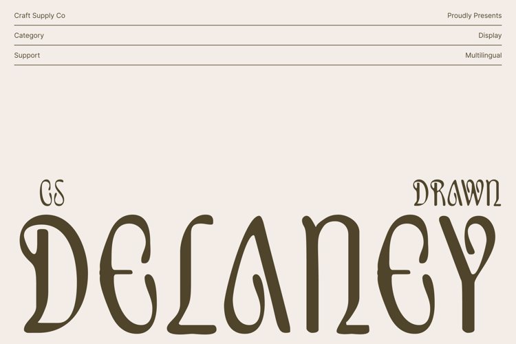 Preview of CS Delaney Drawn Font