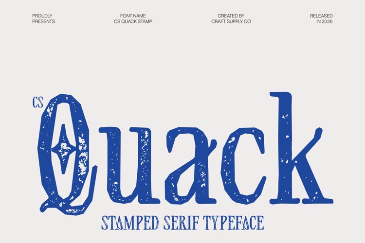 Preview of CS Quack Stamp Font
