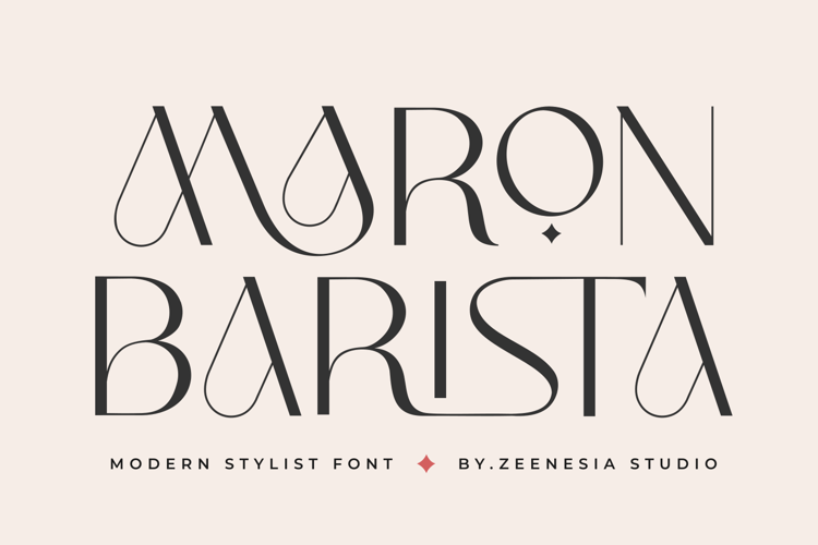 Maron Barista Only Font
