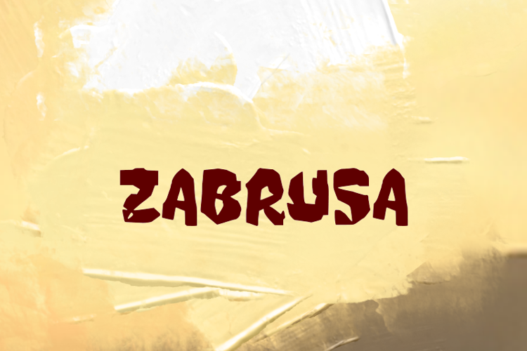 Preview of z Zabrusa Font