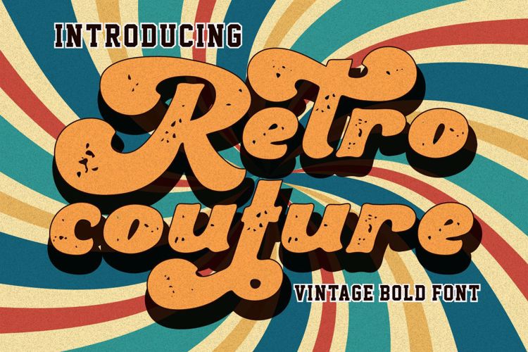 Retro Couture Texture Font