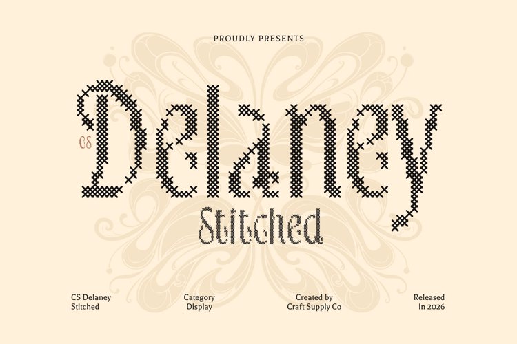 Preview of CS Delaney Stitched Font