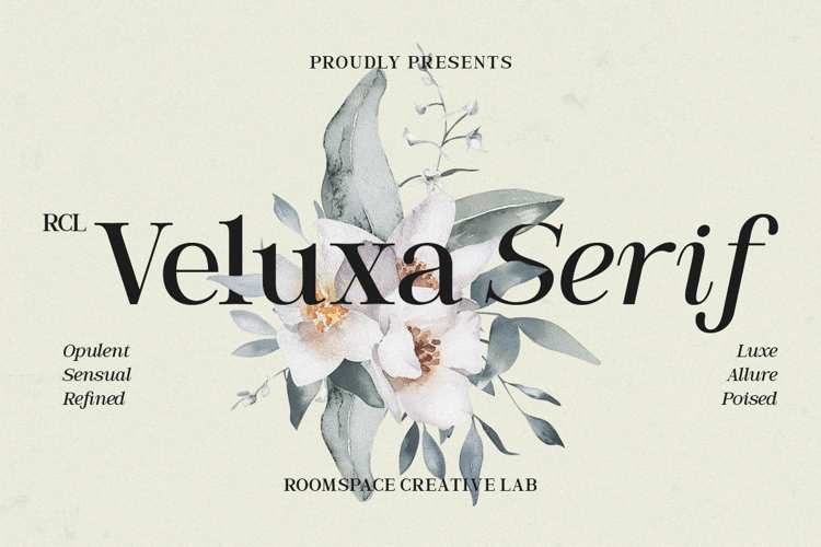 Preview of RCL Veluxa Serif Font