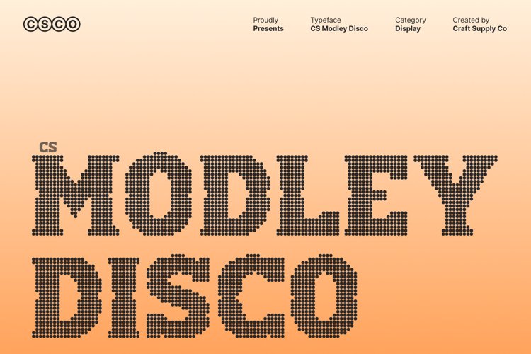 Preview of CS Modley Disco Font