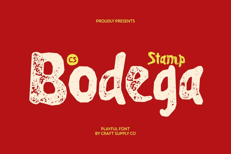Preview of CS Bodega Stamp Font