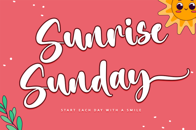 Sunrise Sunday Font