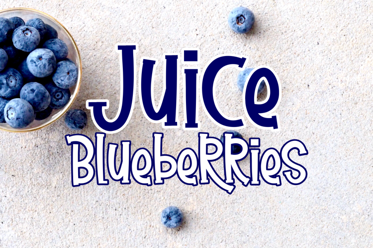 Juice Blueberries Font