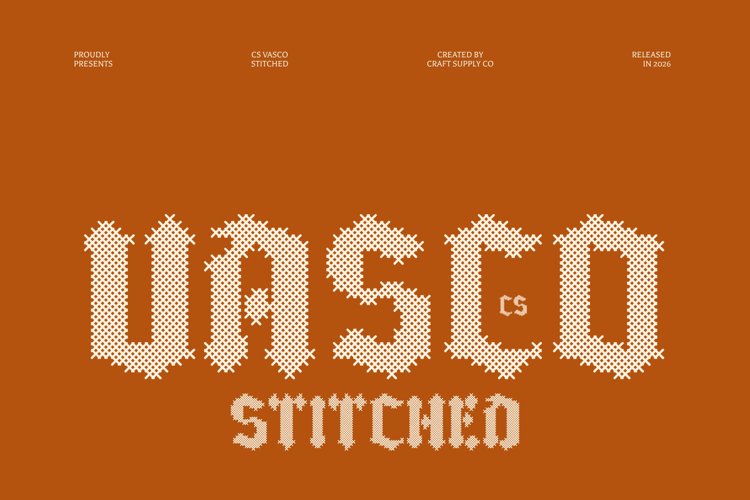 Preview of CS Vasco Stitched Font