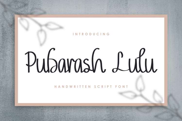 Pubarash Lulu Demo Font