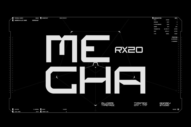 MECHA RX 20 Font