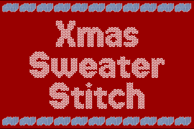Xmas Sweater Stitch Font