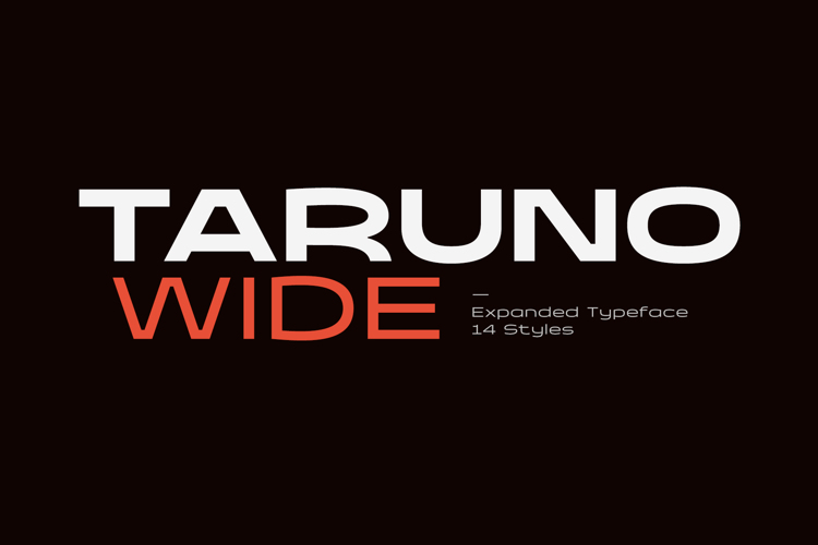 Taruno Wide Font