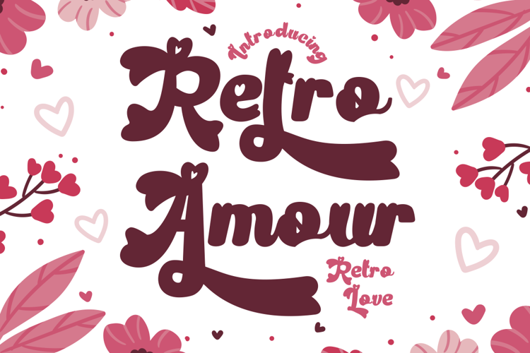 Preview of Retro Amour Font