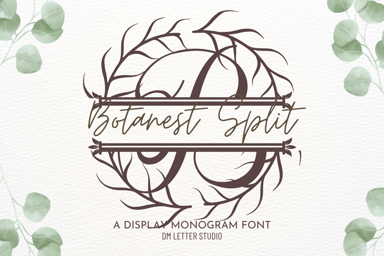 Preview of Botanest Split Monogram Font