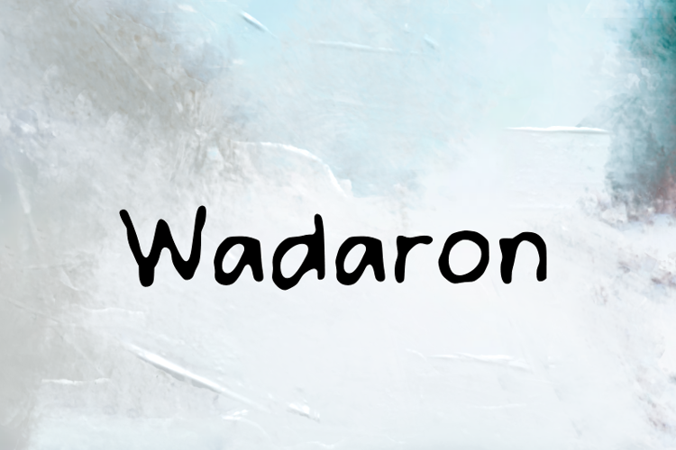 Preview of w Wadaron Font