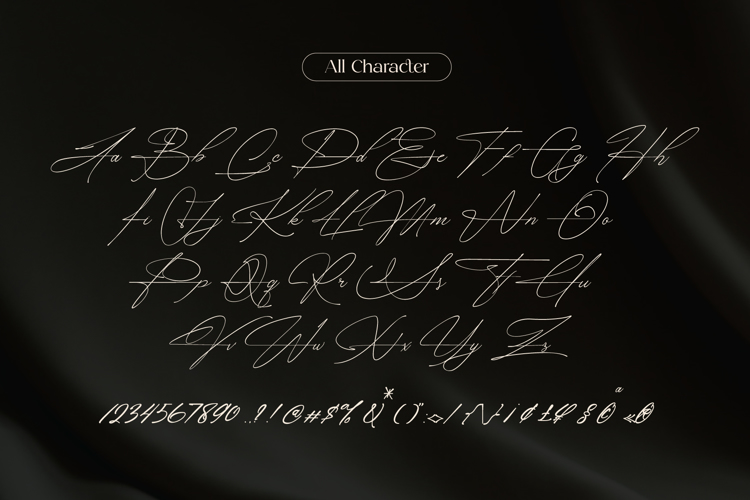 Preview of Amorate Signature Font