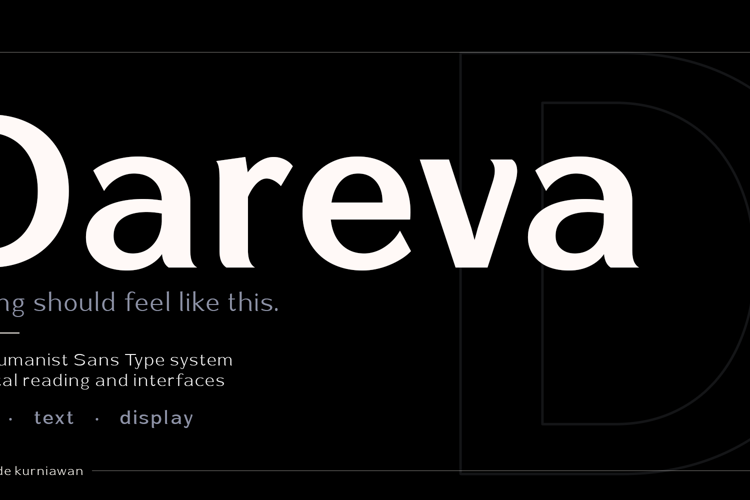 Preview of Dareva Font