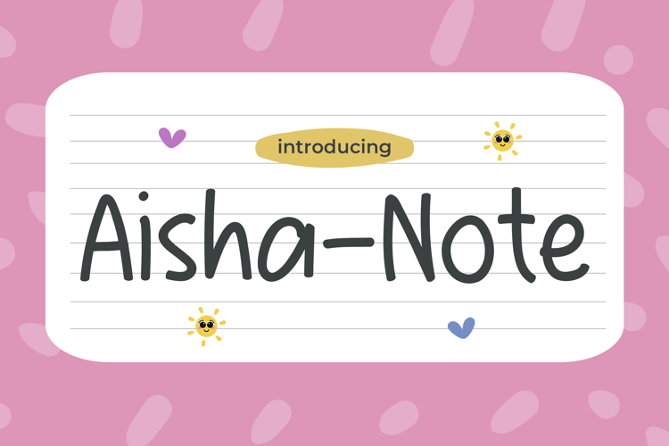 Preview of Aisha Note Font