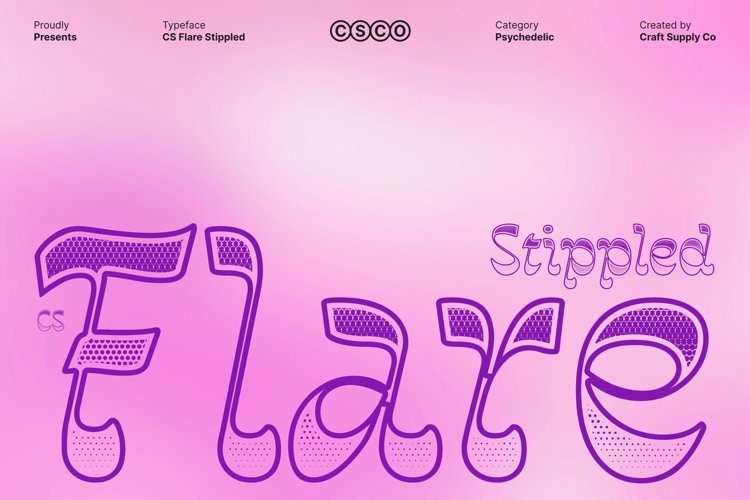 Preview of CS Flare Stippled Font
