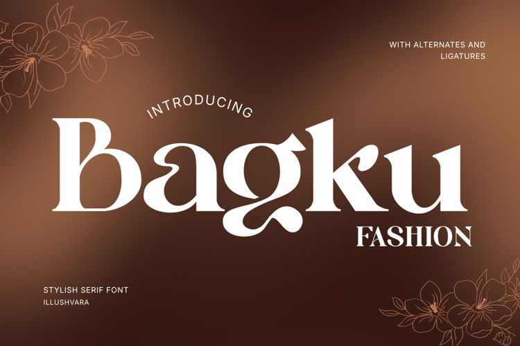 Preview of Bagku Fashion Font