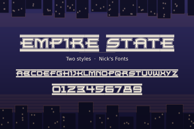 Preview of Empire State Font