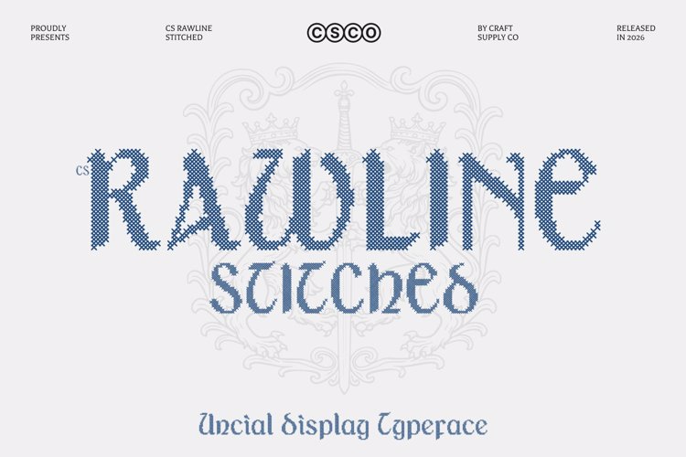 Preview of CS Rawline Stitched Font