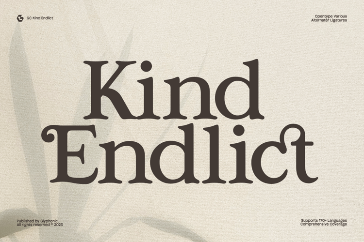Preview of GC Kind Endlict Font