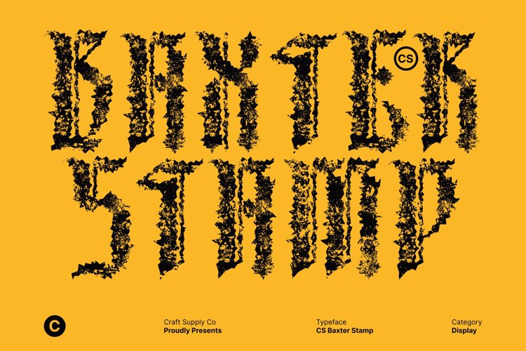Preview of CS Baxter Stamp Font