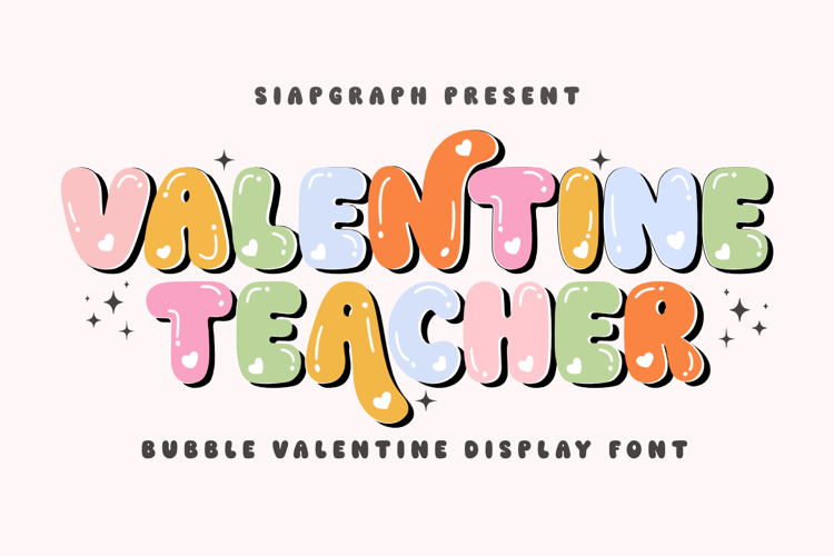 Preview of Valentine Teacher Font