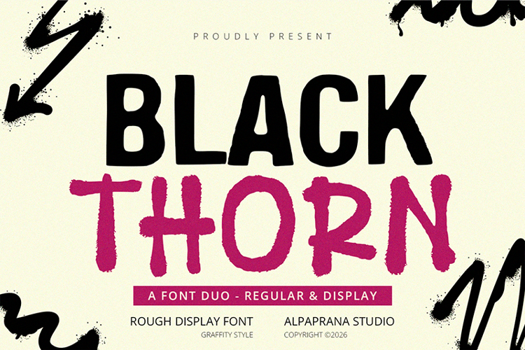 Preview of Black Thorn Font