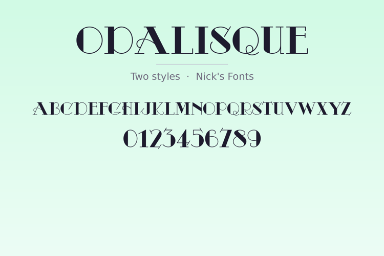 Preview of Odalisque Font