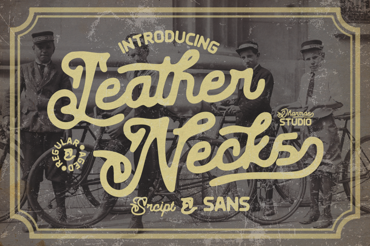 Leather Necks Sans Aged Font
