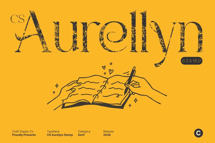 Preview of CS Aurellyn Stamp Font
